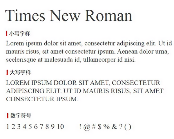 times new roman